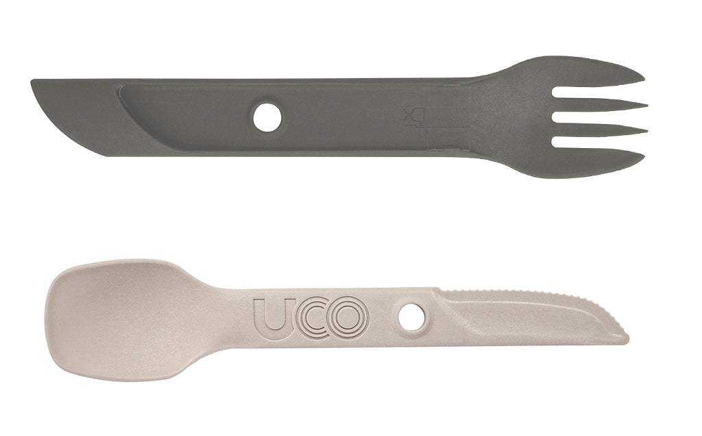 UCO Switch комплект прибори Spork с пътка за закрепване и държач на вилички, пясък