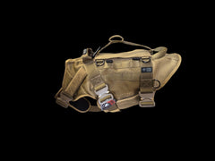 K9 Thorn tactical harness made of structural mesh, coyote