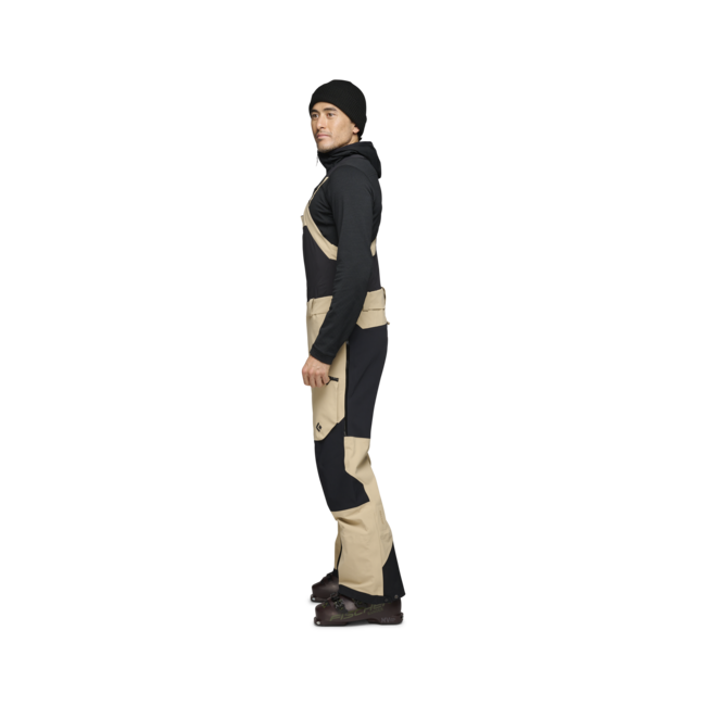 Black Diamond Recon Stretch Pro Bibs панталон мъжки с тракми, каки-опушено