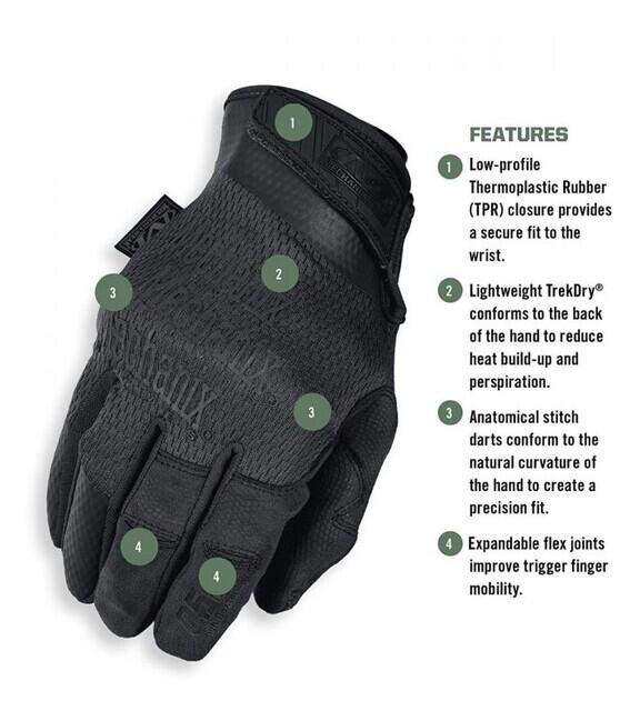 Mechanix Wear Specialty 0,5 ръкавици, черни