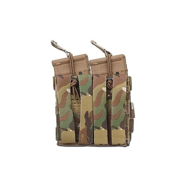 Emersongear модулен отворен калъф за магазини Dual Magazine Pouch за 5.56 двоен, A-TACS листажно зелено