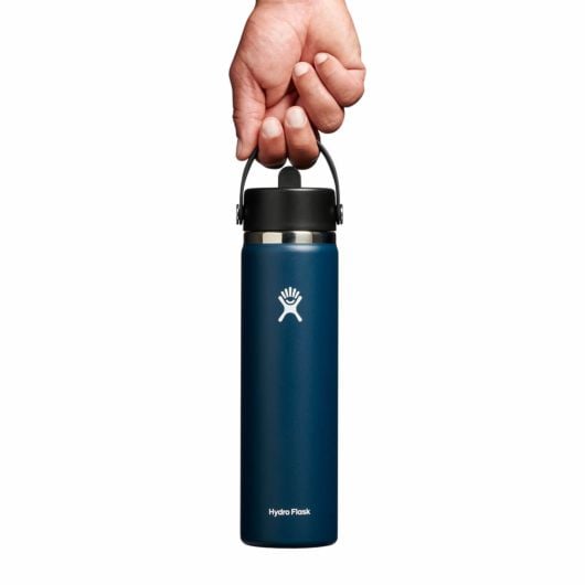 Hydro Flask Wide Mouth термобутилка Flex Straw Cap 24 OZ 710 ml широка с устие, индиго