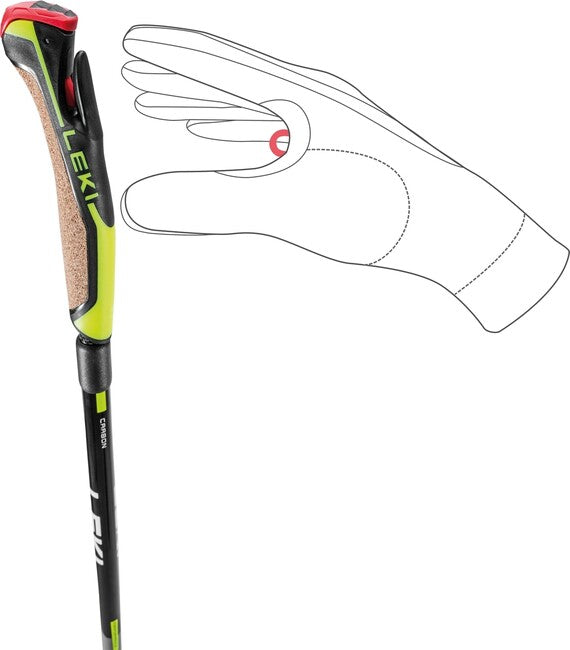 LEKI Speed Pacer Vario Nordic Walking палки, светлосива-черна-неонова жълта