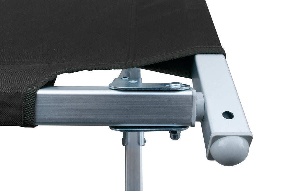 BasicNature Alu-Campbed туристическо легло, черно, 210 см