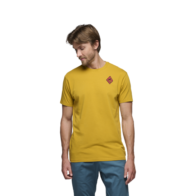 Black Diamond Mono Pocket тениска мъжка с кратък ръкав, кехлибар