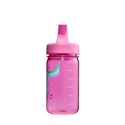 Nalgene Grip-n-Gulp Sustain детска бутилка за вода 0,35 л с капак, розова музикален слон