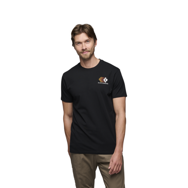 Black Diamond Faded тениска мъжка с кратък ръкав, черна