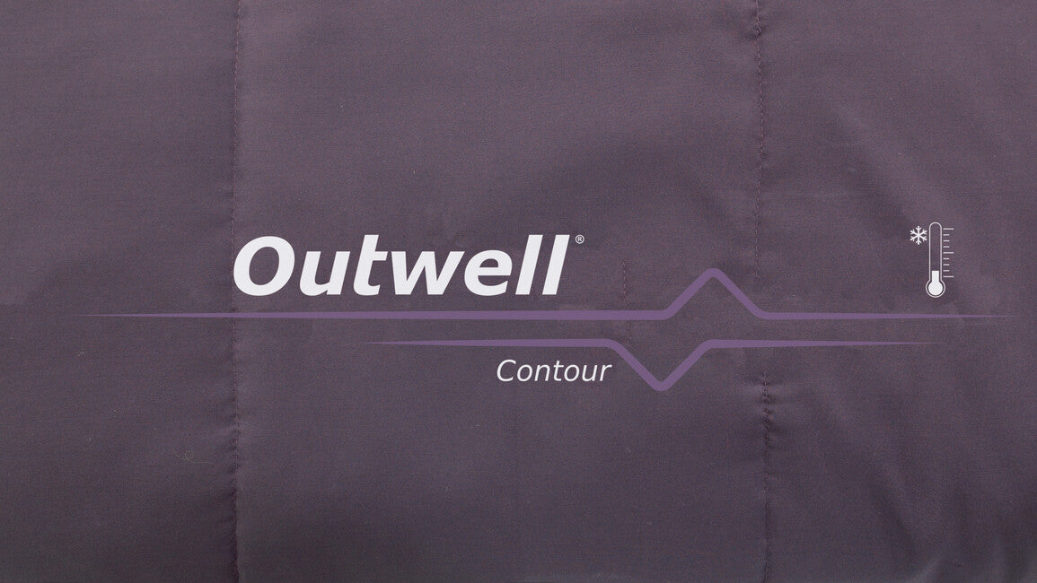 Outwell Contour ляв спален чувал, тъмно лилав
