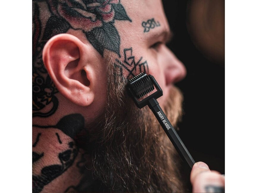 Angry Beards Roller & Doping Set за растеж на брада и мустаци