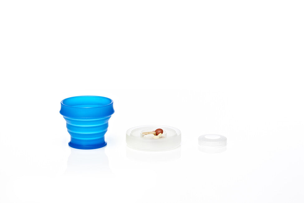 Humangear Go Cup сгъваемо пътна чаша хигиенична опаковане ' GoCup, синя, 118 ml