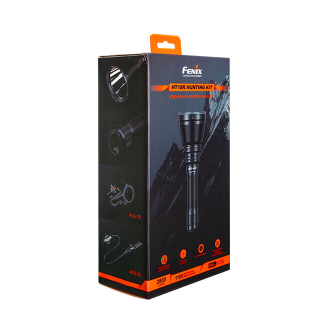 Fenix HT18R комплект лов фенер с кабелен превключвател AER-05 и монтаж на оръжие ALG-18 kit