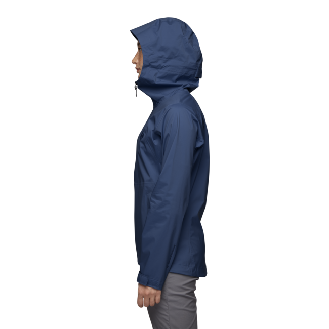 Black Diamond Stormline Stretch Rain Shell непромокаемо яке дамски, мастиленосиньо
