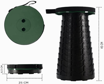 Origin Outdoors телескопично столче, черно 45cm