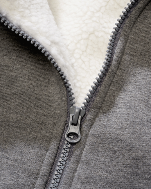 Brandit Sweatjacket суитшърт мъжки с топла подплата Teddylining, тъмносив меланж