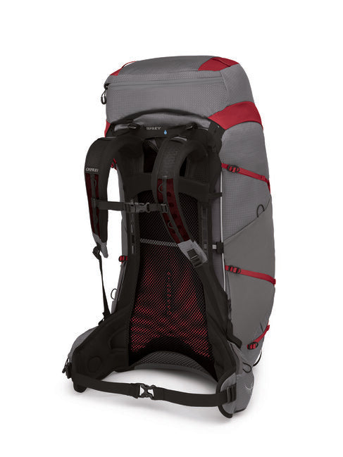 OSPREY EJA PRO 55 туристическа раница, dale сив/poinsettia червен