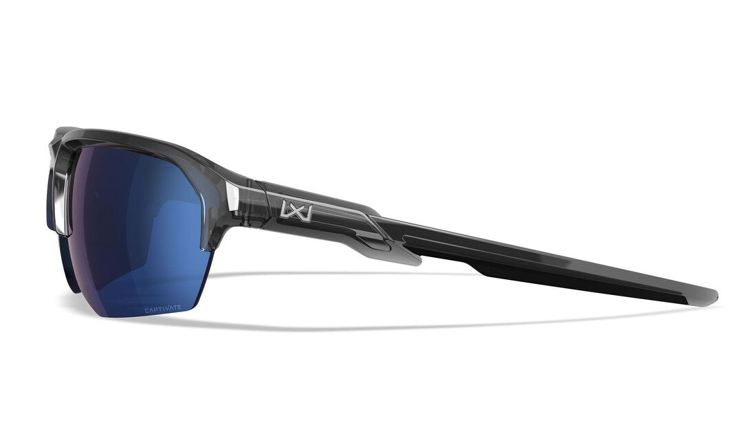 Wiley X Jakl слънчеви очила Captivate Polarized Blue огледало/Gloss Crystal Grey