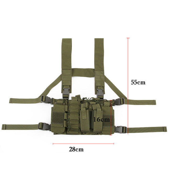DRAGOWA D3 гръдна носилка Chest Rig, маслинена