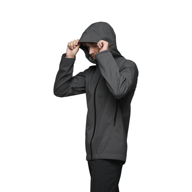 Black Diamond Highline Stretch Shell непромокаемо яке, мъжко, антрацит