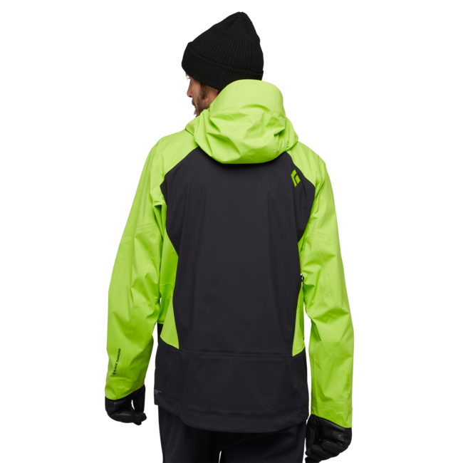 Black Diamond Recon Lt Stretch Shell ски яке мъжко, черно-лайм зелено