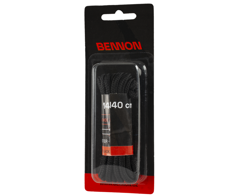 BENNON Laces черно Box шнури за обувки 140 см