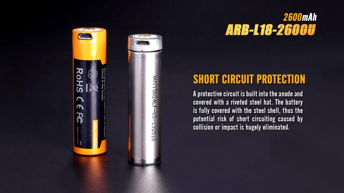 Fenix 18650 батерия USB Li-Ion 2600 mAh
