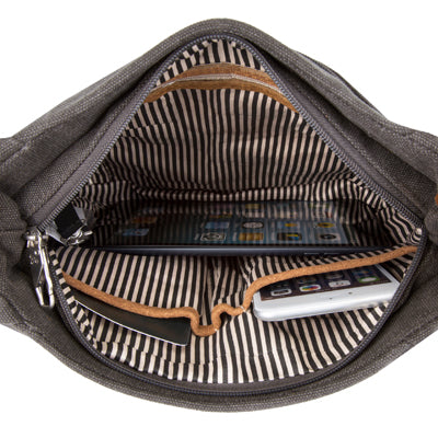 Travelon Heritage Hobo чанта против кражби, сива