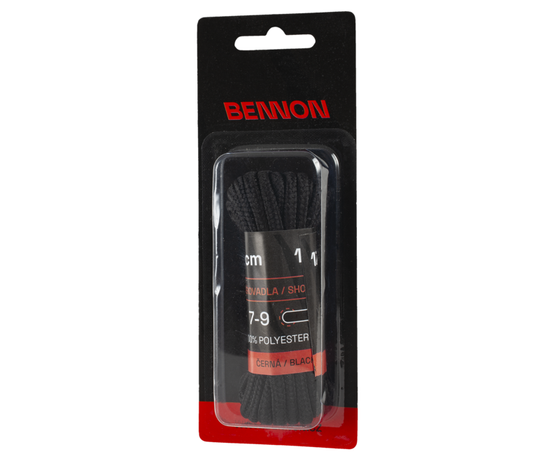 BENNON Laces черно Box шнурки за обувки 170 см