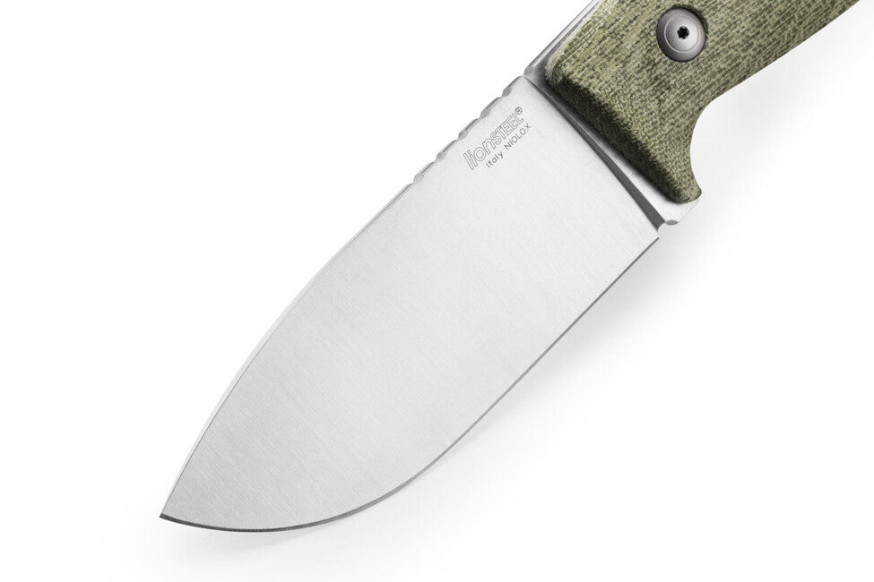 Lionsteel M3 ловна дага с дръжка от зелен платно CVG
