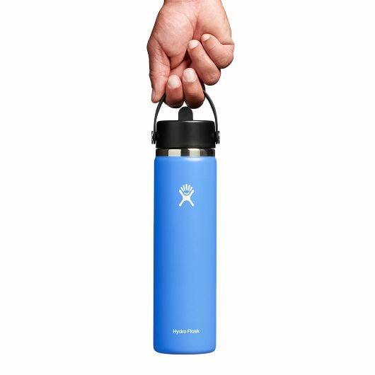 Hydro Flask Wide Mouth термобутилка с устройство Flex Straw Cap 710 ml Широка 24 OZ, каскаден