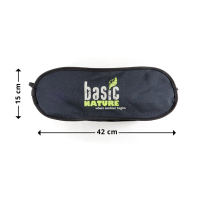 BasicNature Ultralight High Rest сгъваемо кресло, черно