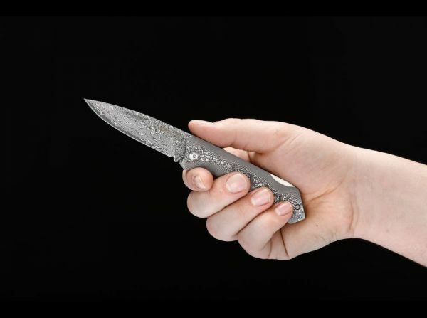 BÖKER® Damascus Dominator джобен нож 8,4 см, дамаск