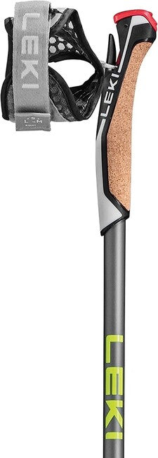 LEKI Traveller Alu Nordic Walking палки, черна-сребристо-сива-неонжълта, 90 - 130 cm