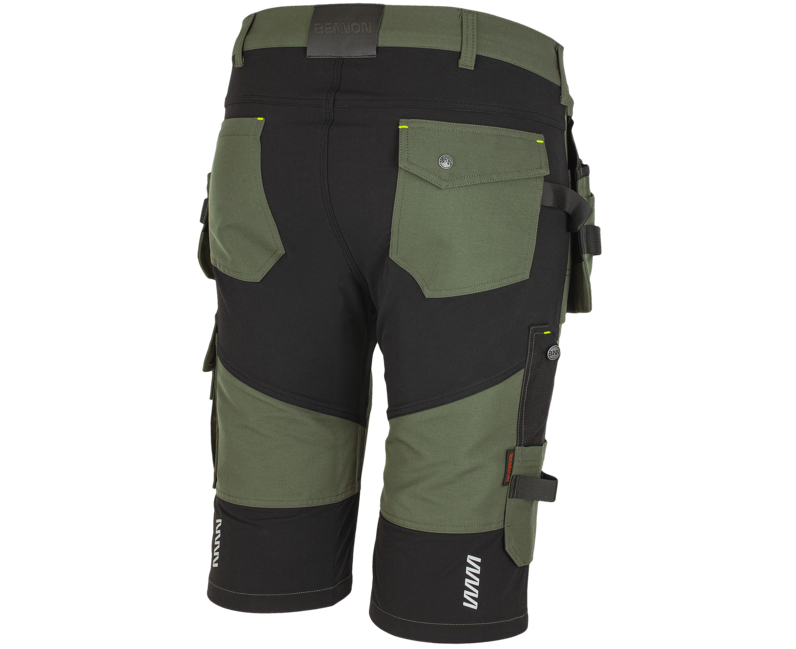 Bennon Erebos Work Shorts, Green/Black