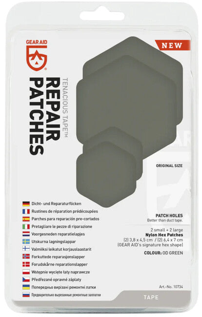 GearAid Tenacious Tape оправни пластири, зелени, 4 бр.