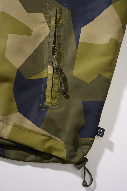 Brandit Frontzip Windbreaker яке, шведски камо