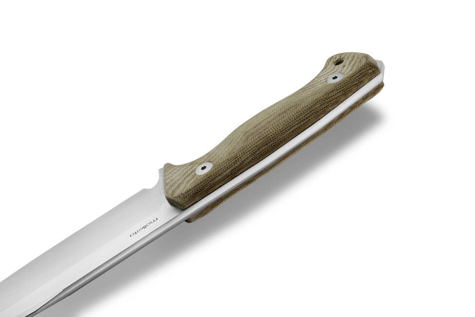 Lionsteel T6 дълга кама с дръжка от микарта CVG CPM 3V, зелено платно