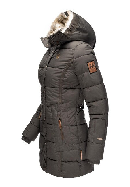 Marikoo LIEBLINGS JACKE дамско зимно яке с качулка, Anthracite