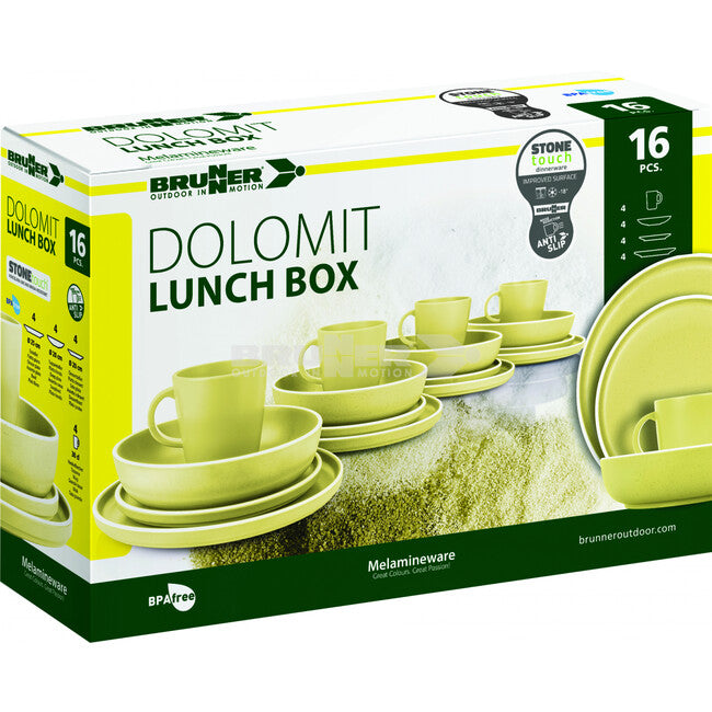 Brunner Lunch Box Dolomit готварски комплект за кемпиране, жълт