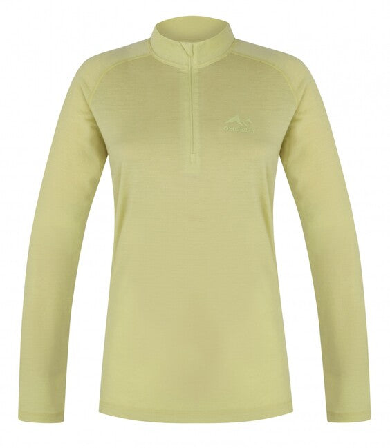HUSKY Merow Zip термо тениска дамски с цип L, бледо зелена