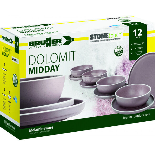 Brunner Midday Dolomit готварски комплект за кемпинг, лилав