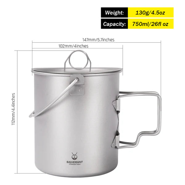 Silverant Титанов канче с капак 750 ml