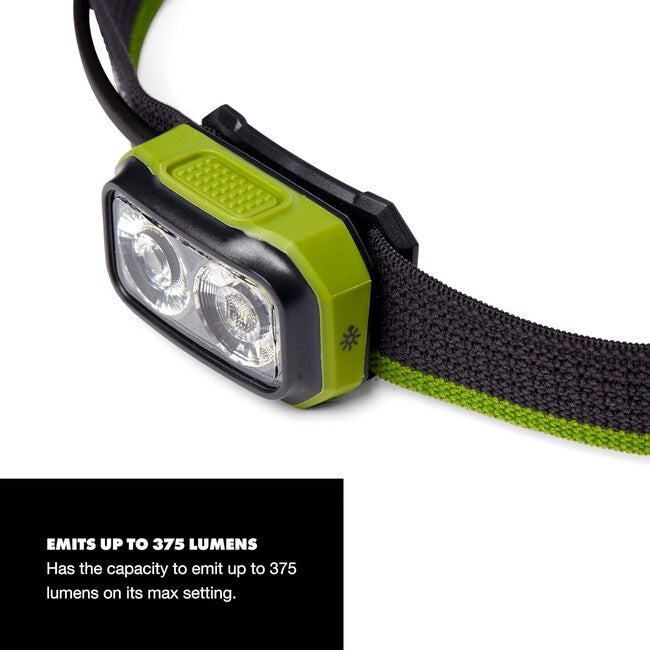 Black Diamond Onsight 375 фенер за глава Honnold Edtn, verde