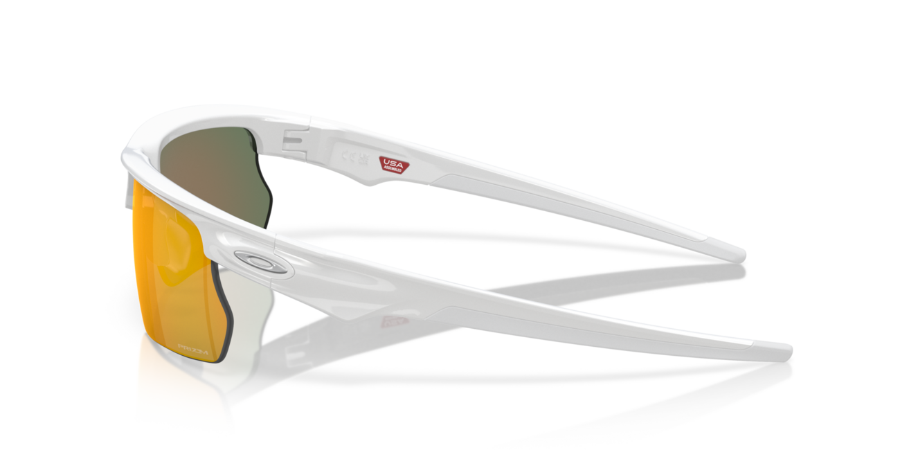 Oakley BISPHAERA слънчеви очила с рамка Polished White и със стъкла Prizm Ruby, 68