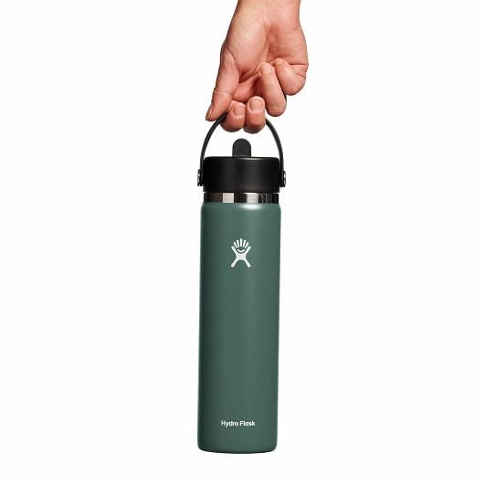 Hydro Flask Wide Mouth термобутилка Flex Straw Cap 24 OZ 710 ml със широк отвор, елхово зелено