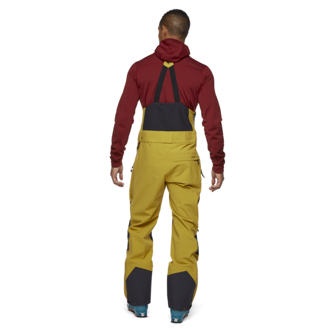 Black Diamond Recon Stretch Bibs панталон мъжки с тракми, кехлибар-черно