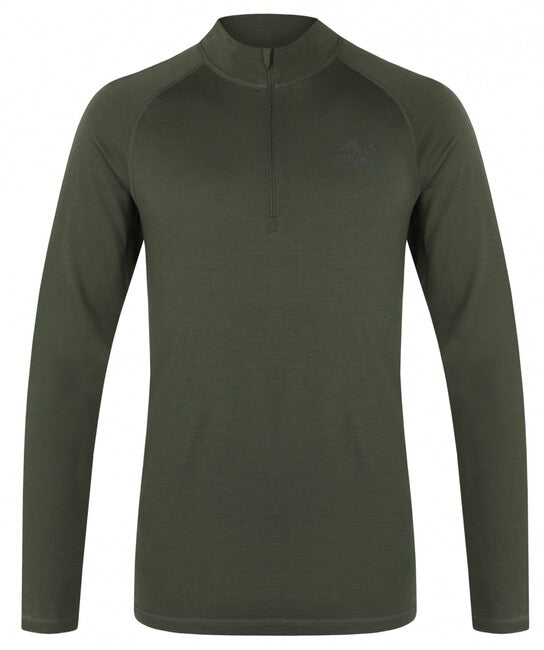 HUSKY Merow Zip термално тениска мъжка с цип M, зелена