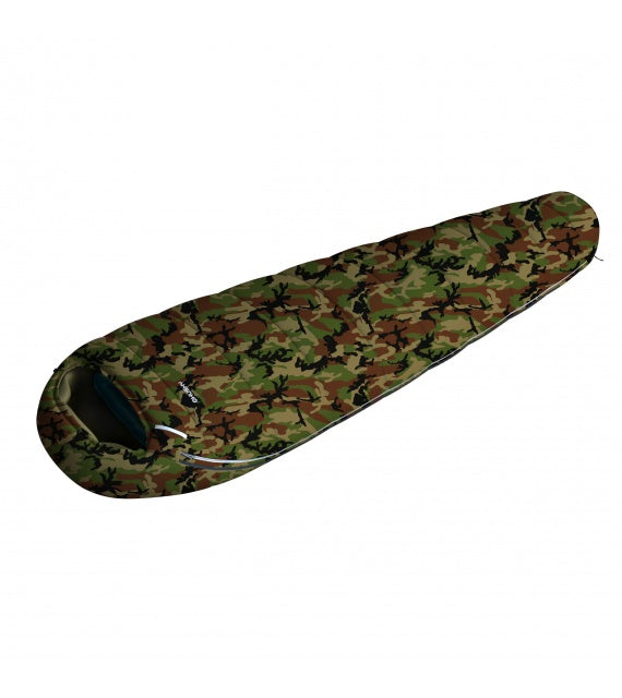 HUSKY Junior Army синтетичен тритезонен спален чувал детски -10, зелена