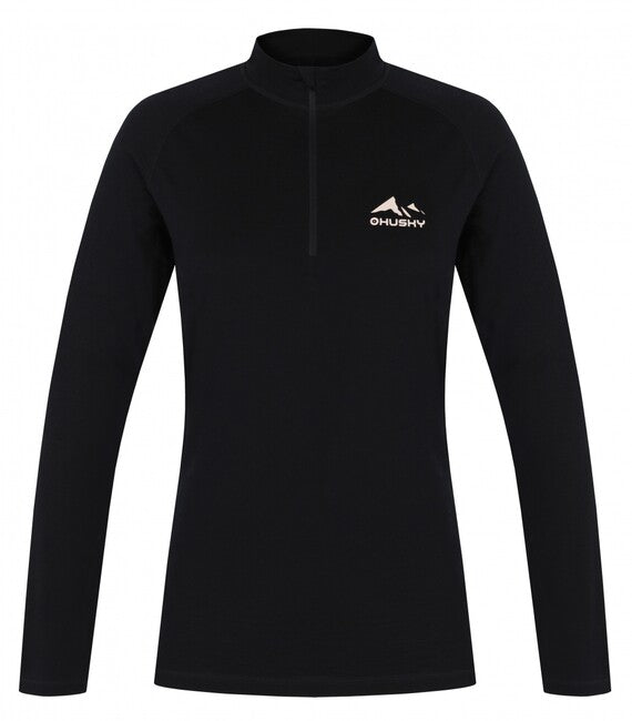 HUSKY Merow Zip термо тениска дамска с цип, черна