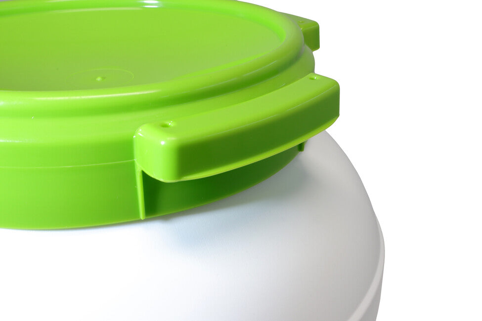 BasicNature ECO широкогръл съд, кръгъл, бял, 26 l