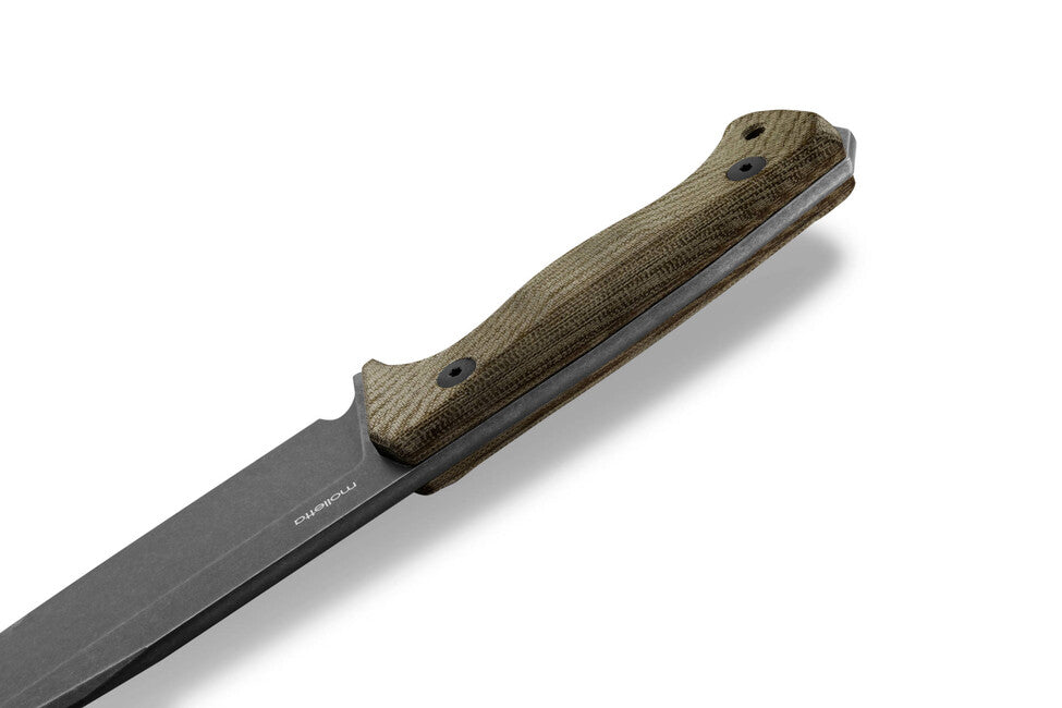 Lionsteel T6B дълга дълга дейка с дръжка от микарта CVG CPM 3V, черна със възраст Lionsteel T6B дълга дика с дръжка от микарта CVG
